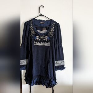 John Fashion Dresses | John Fashion Navy Long Sleeve Scoop Neck Women's Sweater Dress Size S | Color: Blue | Size: S | Aaa434'S Closet